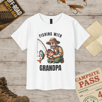 Fishing with Grandpa Youth Tee Gildan