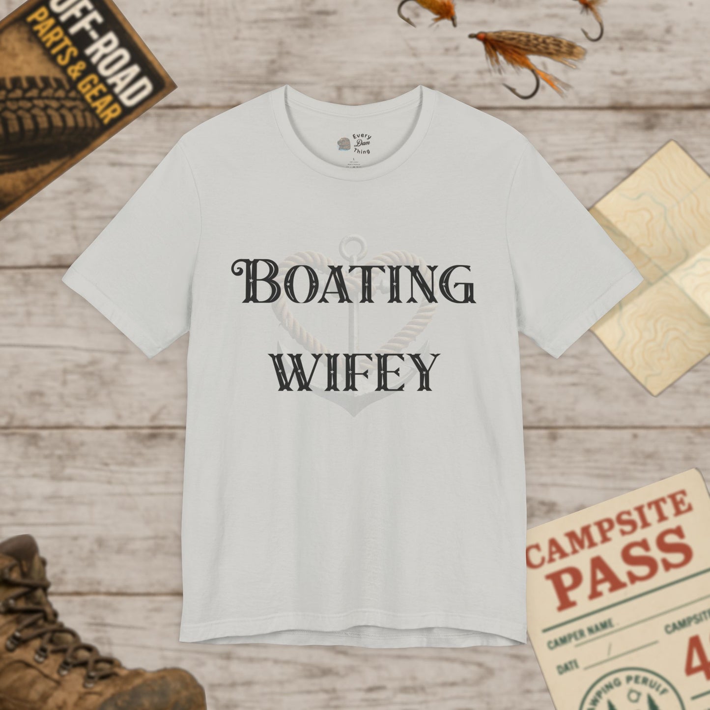 Boating Wifey Tee Unisex Jersey Short Sleeve Shirt Bella Canvas 3001