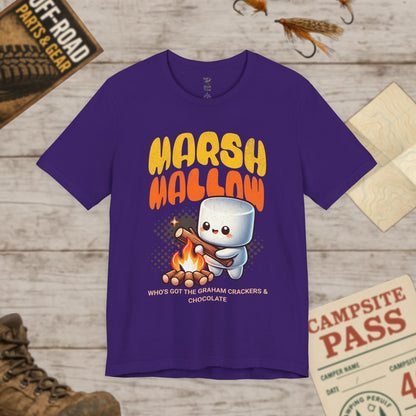 Marshmallow Campfire Tee, Fun Graphic T-Shirt, S'mores Bella Canvas 3001