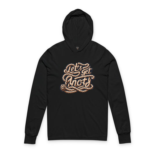 Unisex Hooded Long Sleeve Tee Let's Get Knotty Bella+Canvas 3512