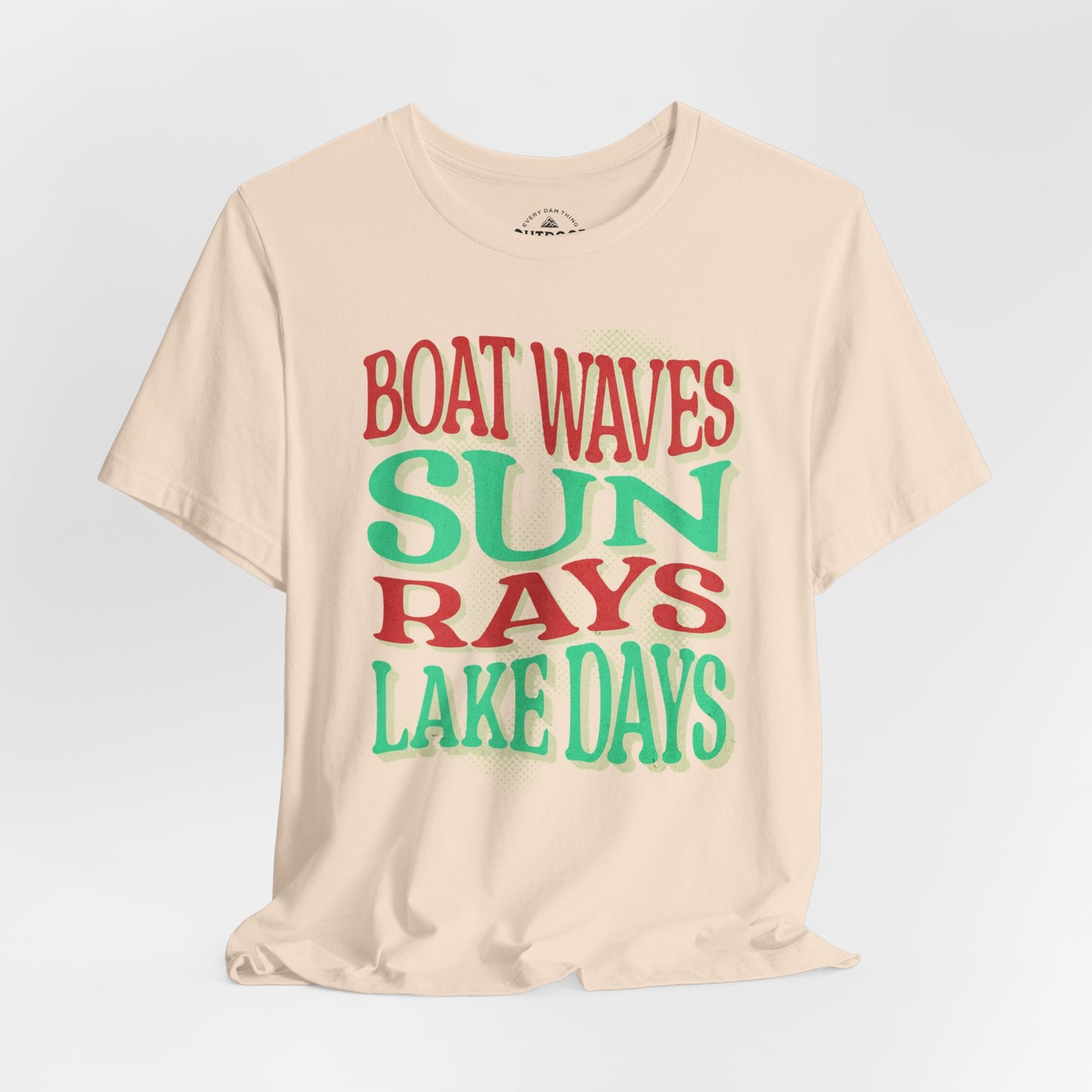 Lake Days Boat Waves  Sun Rays T-Shirt