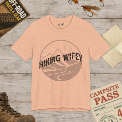 Hiking Wifey Graphic Tee Bella Canvas 3001