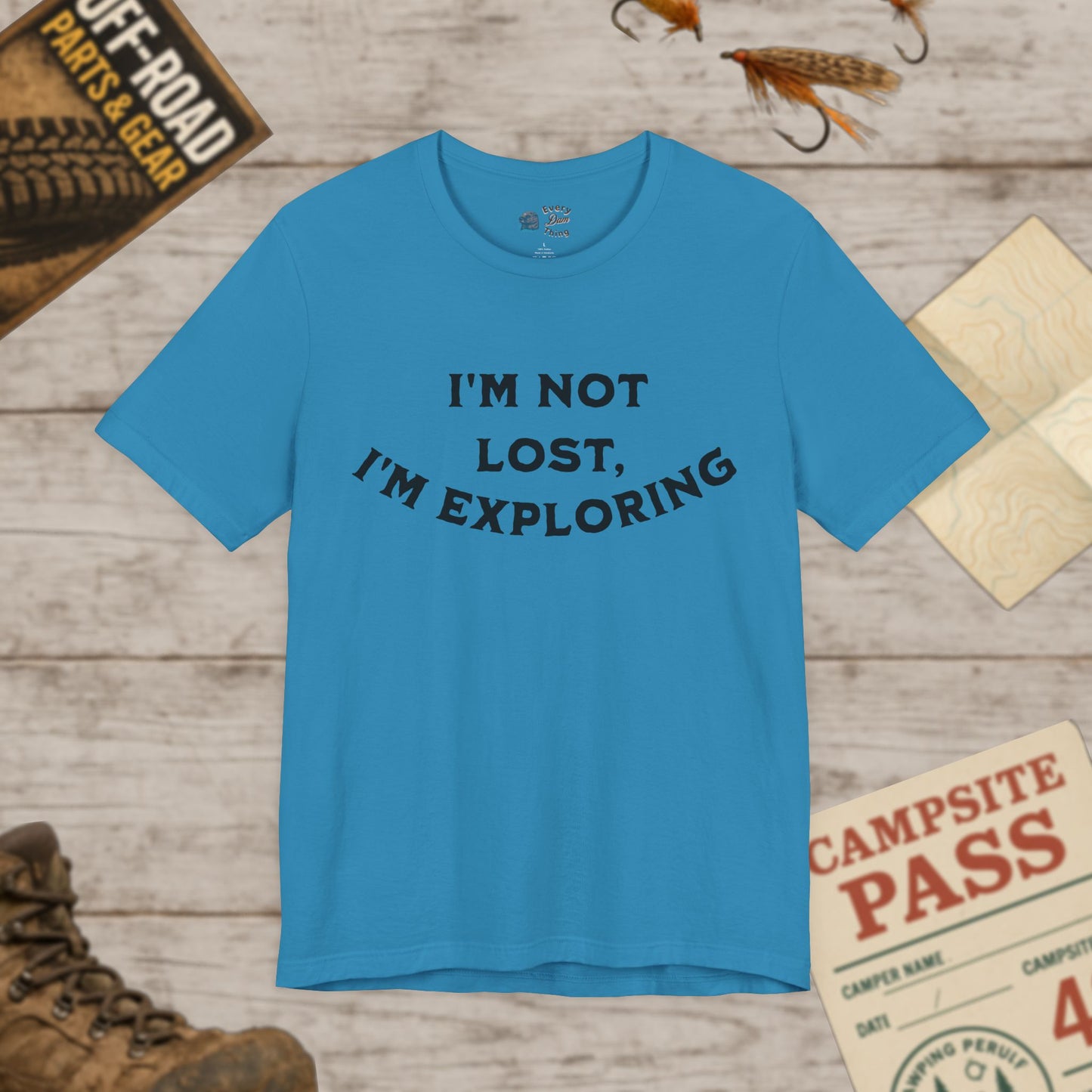 Adventurer's Unisex Short Sleeve Tee "I'm Not Lost, I'm Exploring" Bella+Canvas 3001