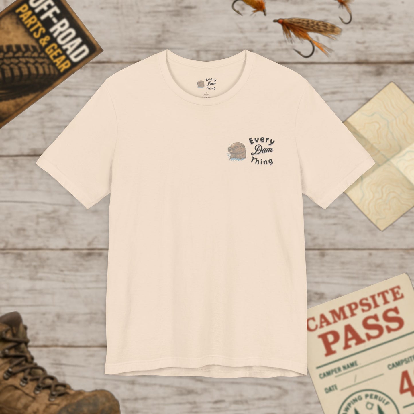 Off-Road Tee, Graphic Tee Front & Back Print Bella Canvas 3001