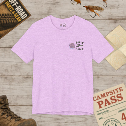 Boating Lover Unisex Tee Fun Heart Graphic T-Shirt for Boating Enthusiasts Front & Back Print Bella Canvas 3001