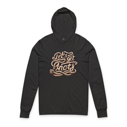 Unisex Hooded Long Sleeve Tee Let's Get Knotty Bella+Canvas 3512