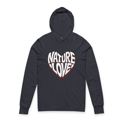 Nature Love Unisex Hooded Long Sleeve Tee Bella+Canvas 3512