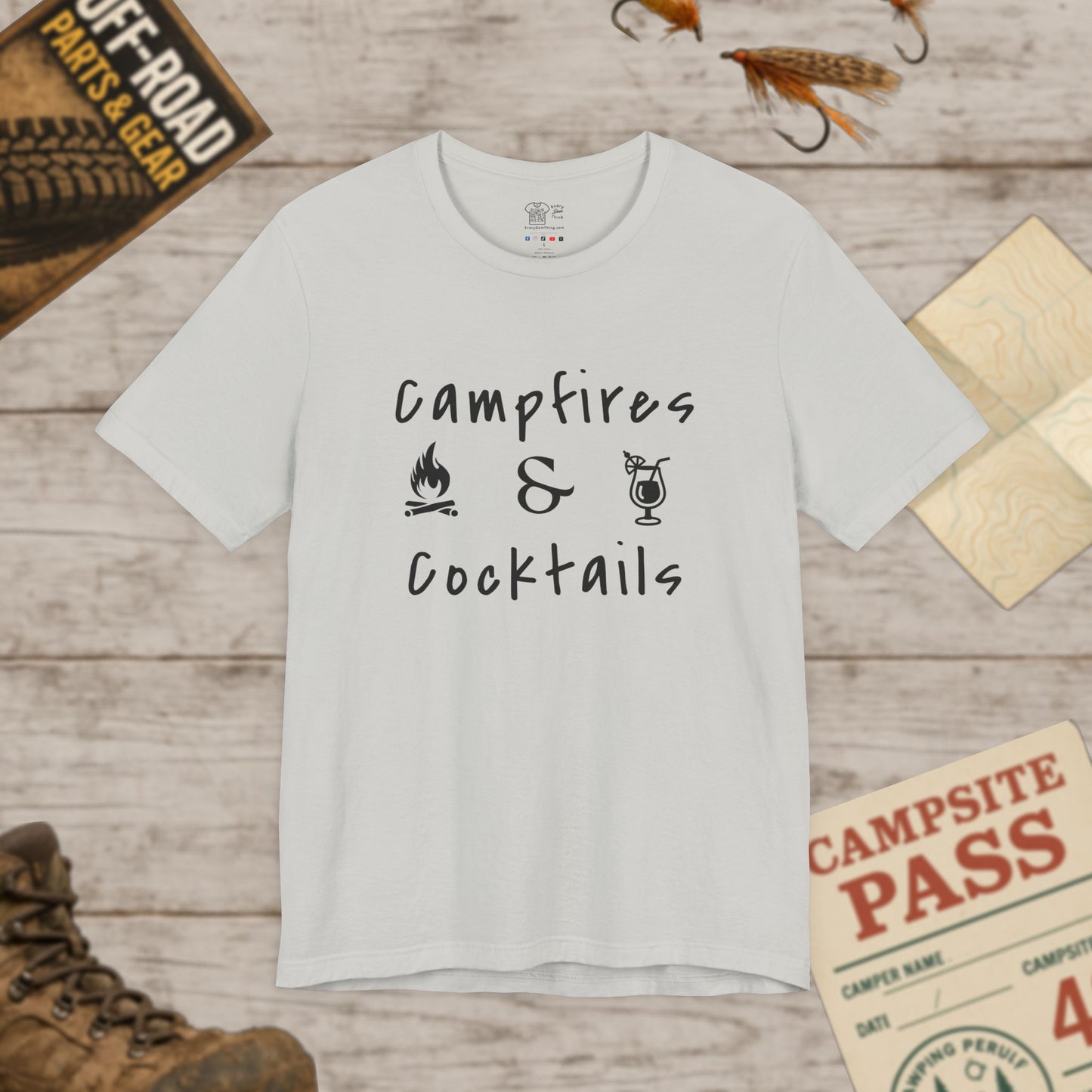 Campfires & Cocktails T-Shirt Multiple Colors