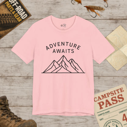 Adventure Awaits Mountain T-Shirt Outdoor Lifestyle