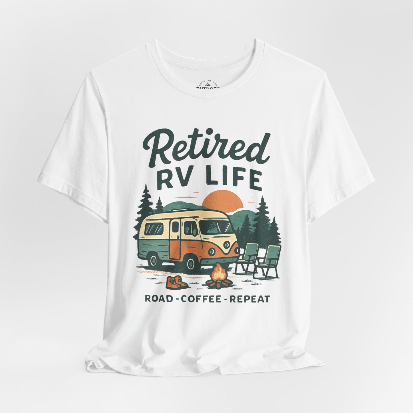 Retired Road Coffee Graphic T-Shirt