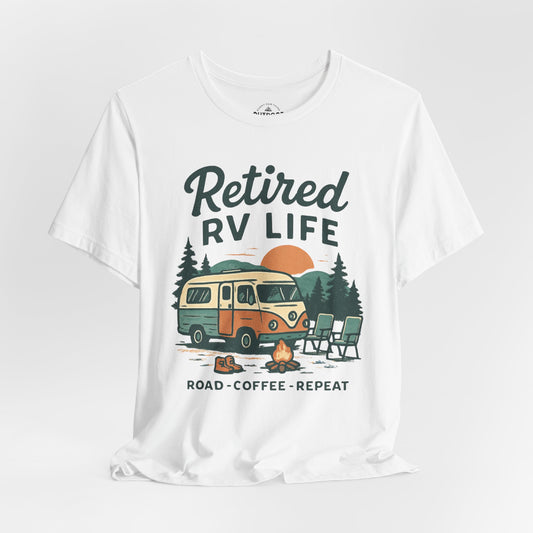 Retired Road Coffee Graphic T-Shirt