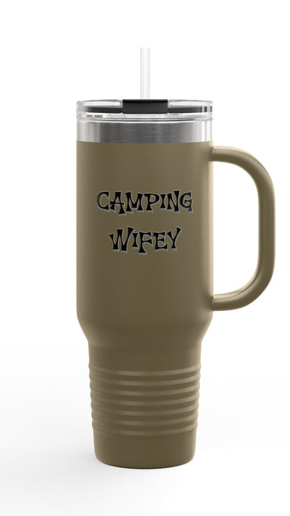 Camping Wifey Insulated Travel Mug 40oz