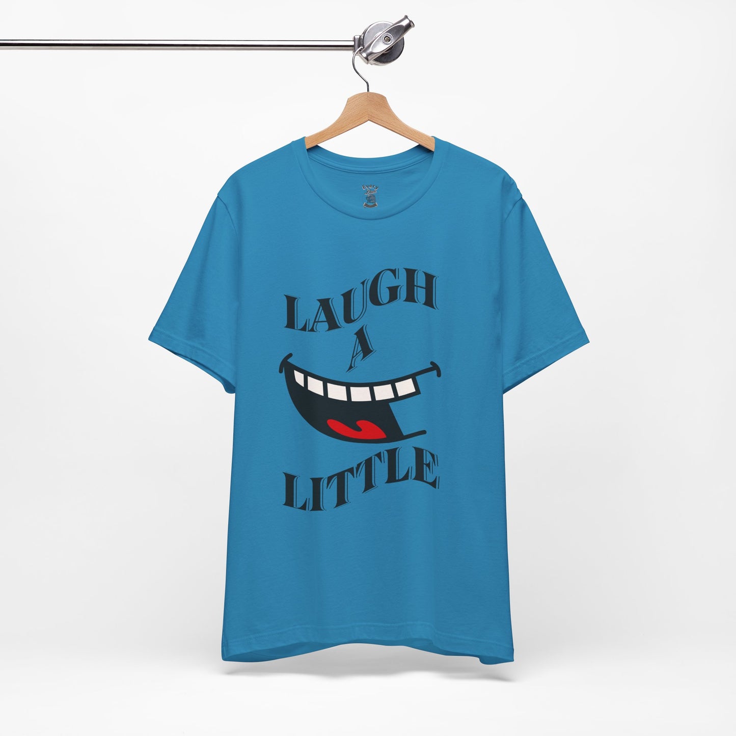 Unisex Jersey Tee 'Laugh A Little' Graphic Tee, Bella+Canvas 3001