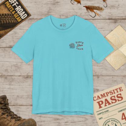 Boating Lover Unisex Tee Fun Heart Graphic T-Shirt for Boating Enthusiasts Front & Back Print Bella Canvas 3001