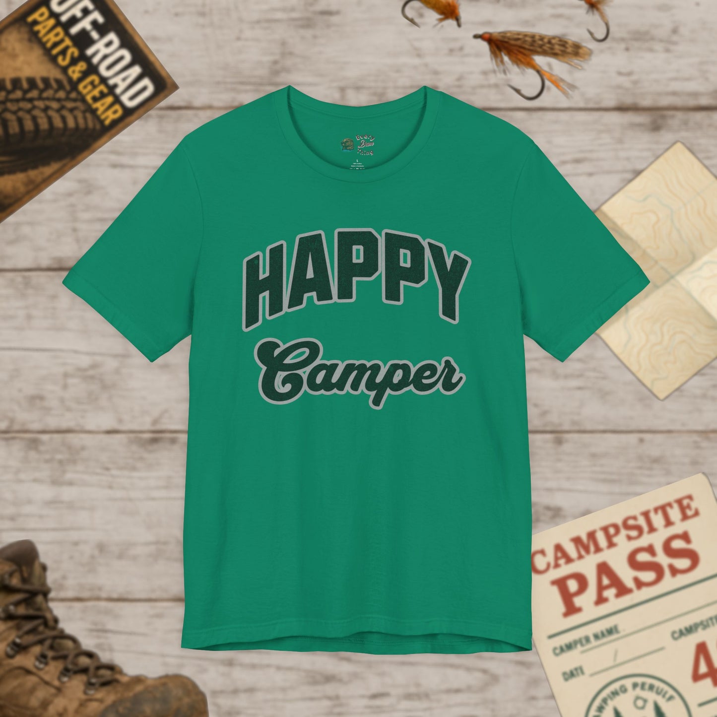 Happy Camper Unisex Jersey Tee Bella+Canvas 3001
