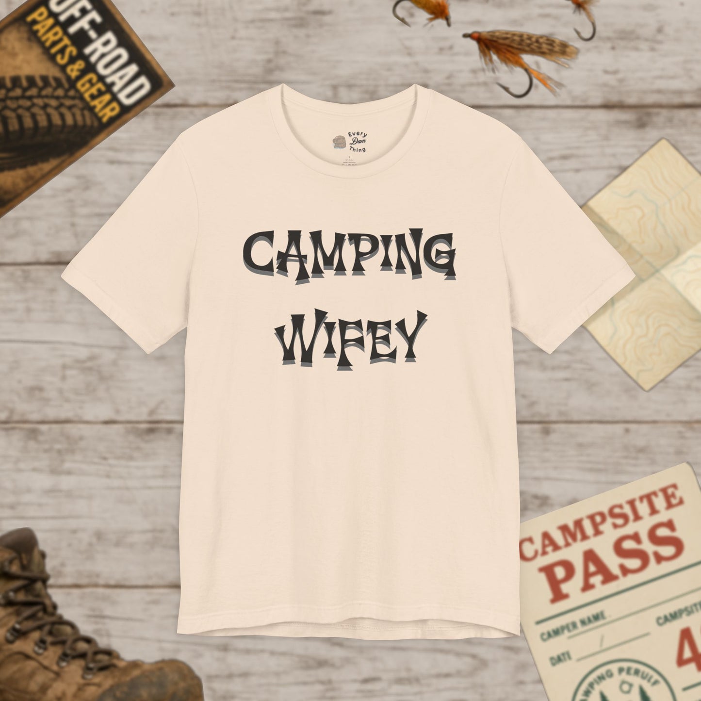 Camping Wifey Unisex Jersey Tee Bella Canvas 3001