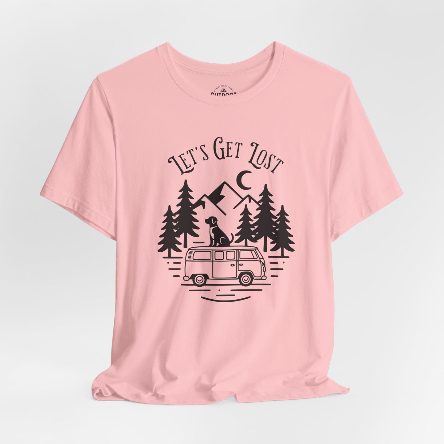 Let's Get Lost Van Dog Graphic Tee T-Shirt