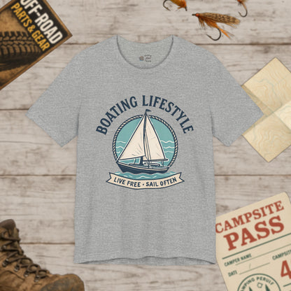 Boating Lifestyle Tee Live Free, Sail Often Sailboat T-Shirt