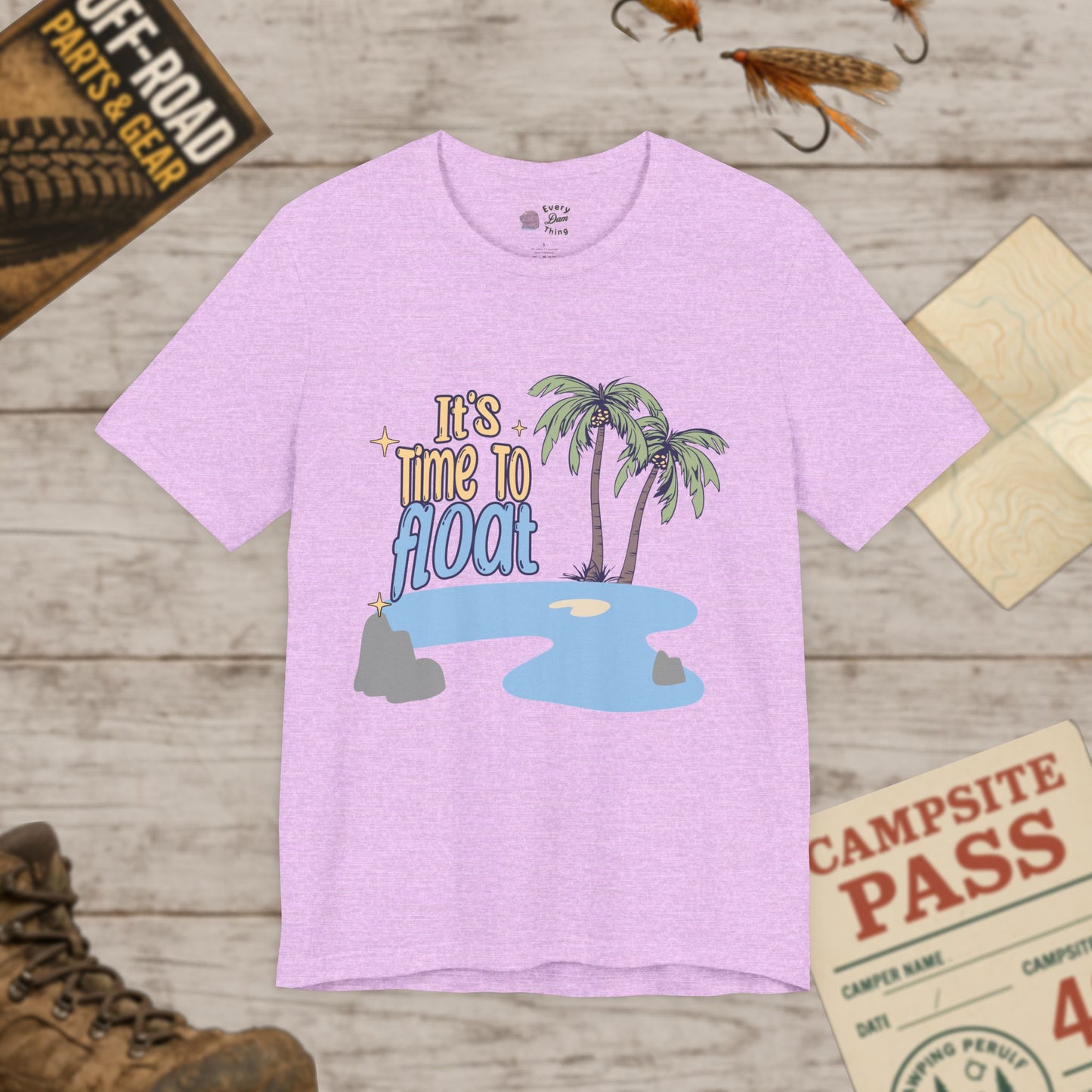 It's Time to Float Unisex Tee, Relaxation Shirt, Bella Canvas 3001