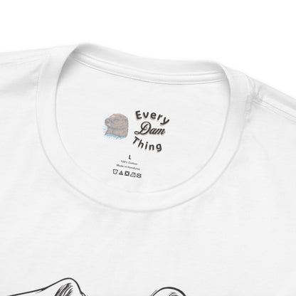 Bailey Happy Pup Outline T‑Shirt Minimal Dog Sketch Tee Bella Canvas 3001