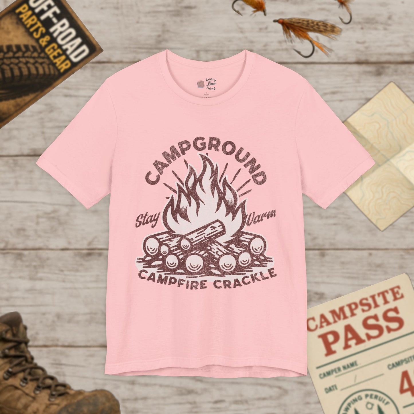 Campfire Vibes Unisex T-Shirt | Stay Warm Tee Bella Canvas 3001