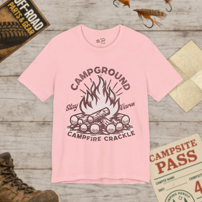 Campfire Vibes Unisex T-Shirt | Stay Warm Tee Bella Canvas 3001