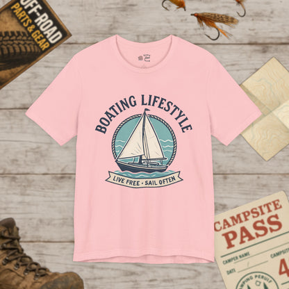 Boating Lifestyle Tee Live Free, Sail Often Sailboat T-Shirt