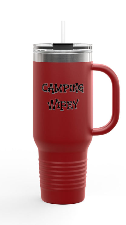 Camping Wifey Insulated Travel Mug 40oz