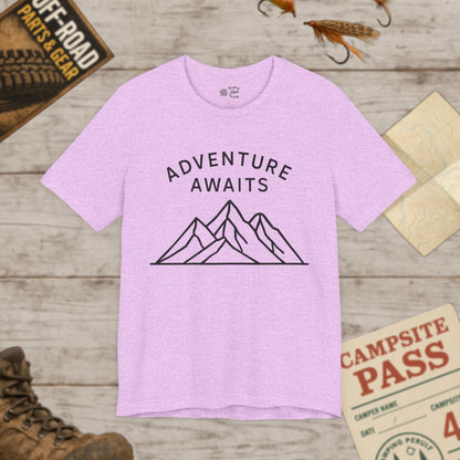 Adventure Awaits Mountain T-Shirt Outdoor Lifestyle