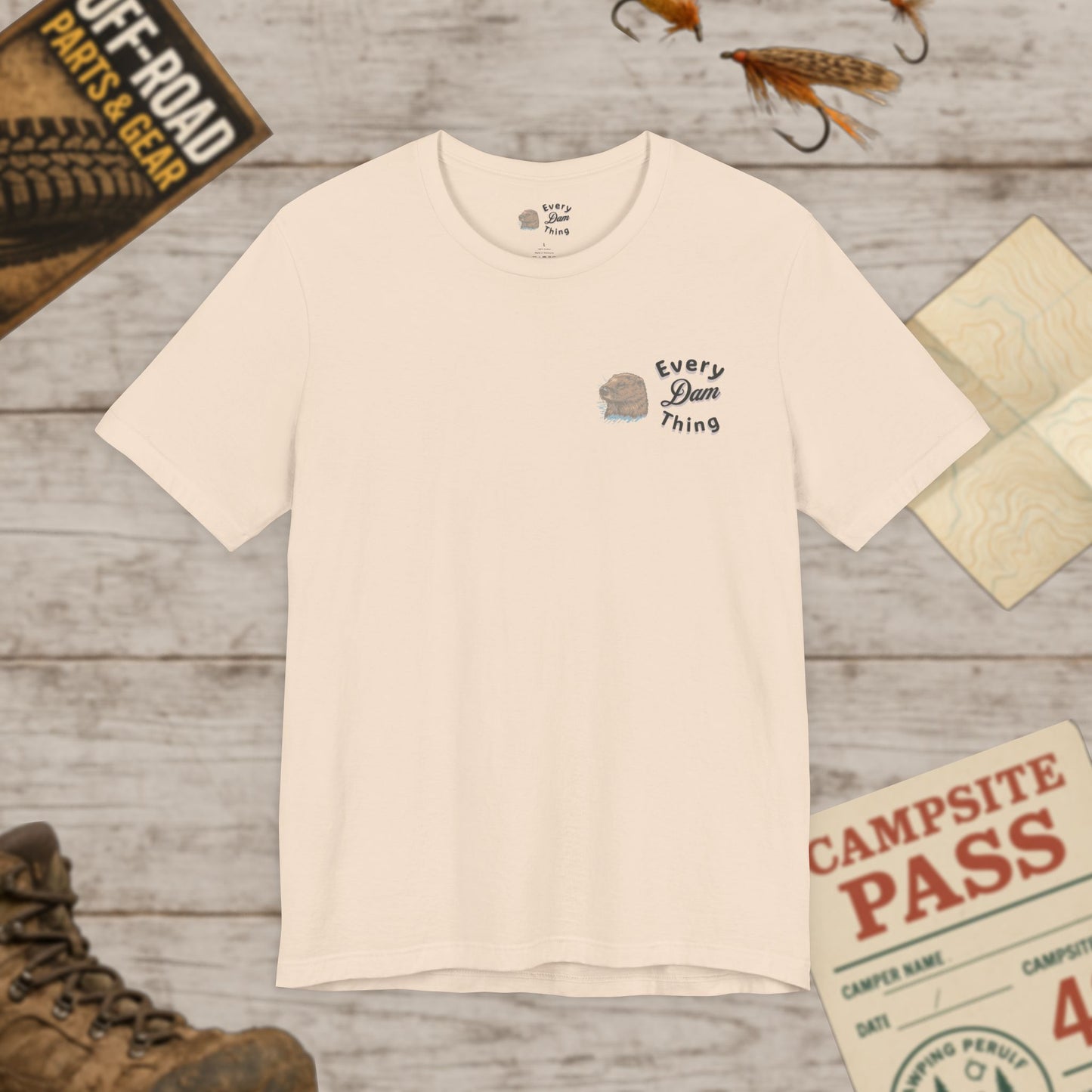 Boating Lover Unisex Tee Fun Heart Graphic T-Shirt for Boating Enthusiasts Front & Back Print Bella Canvas 3001