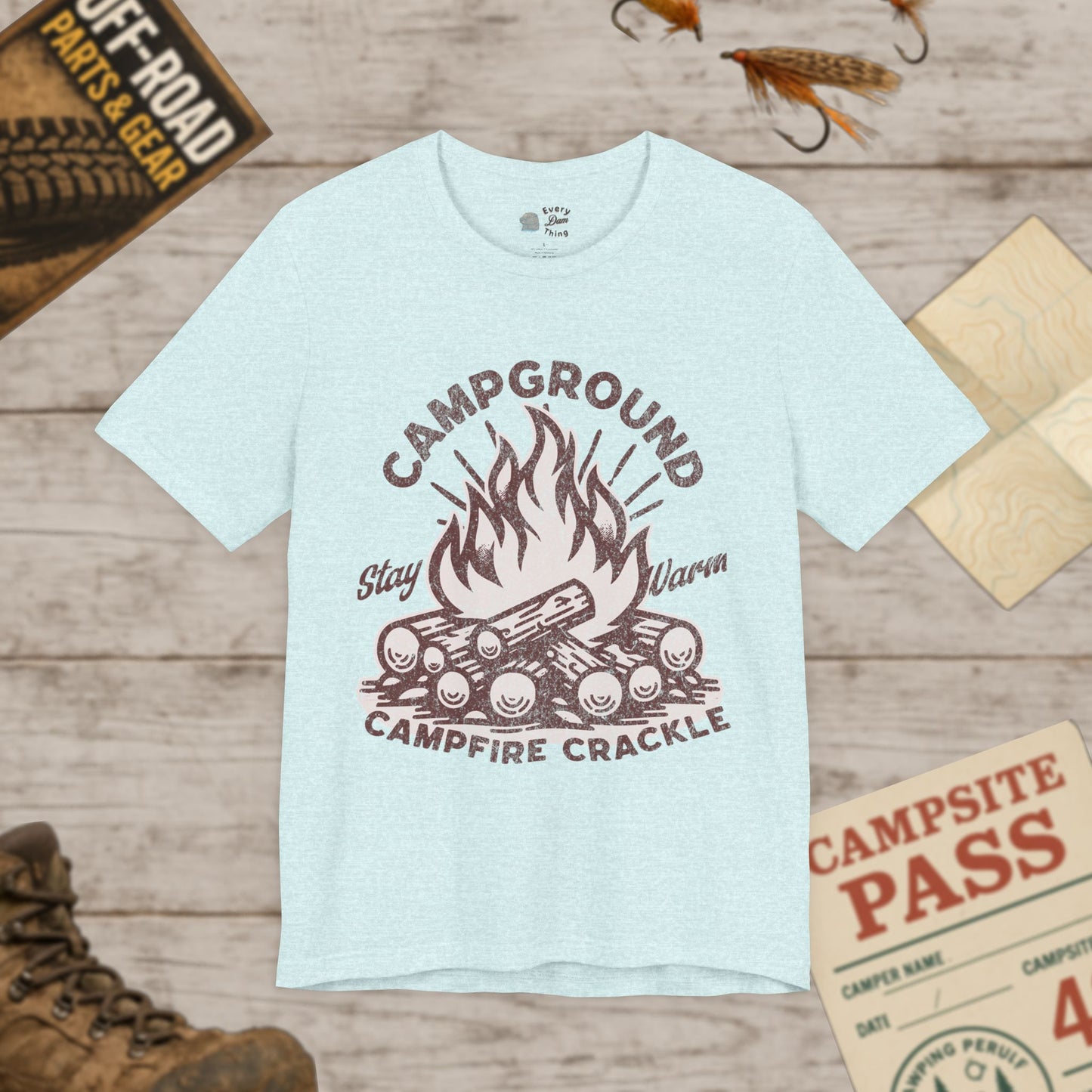 Campfire Vibes Unisex T-Shirt | Stay Warm Tee Bella Canvas 3001