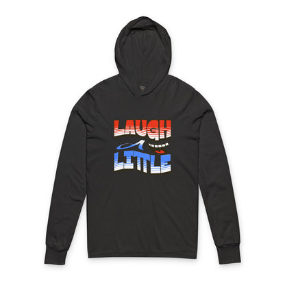 Lightweight Hoodie Laugh A Little Red, White and Blue Unisex