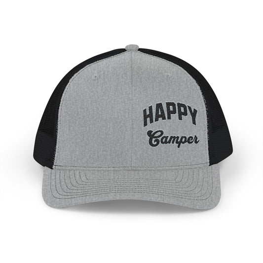 Trucker Cap Happy Camper Embroidered Snapback Hat