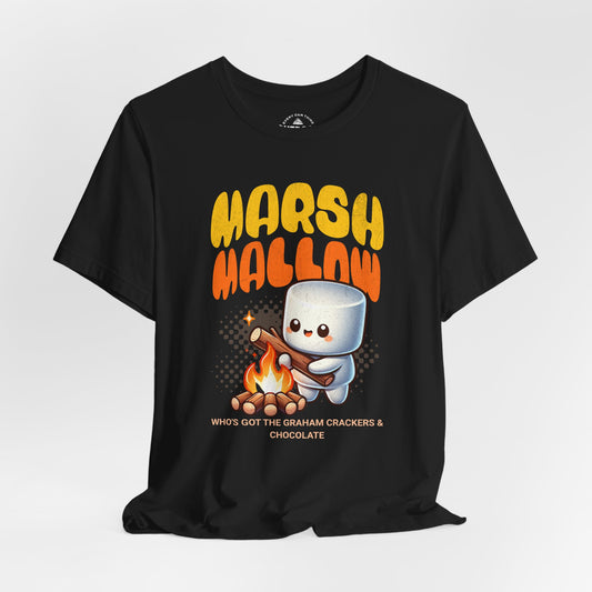 Marshmallow S'mores Campfire Graphic T-Shirt