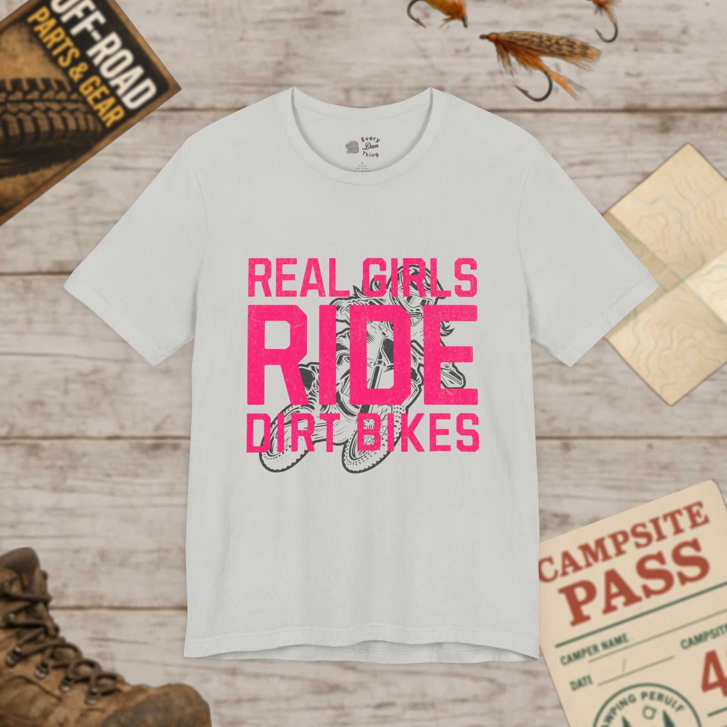 Real Girls Ride Dirt Bikes Tee Unisex Jersey Short Sleeve Shirt Bella Canvas 3001