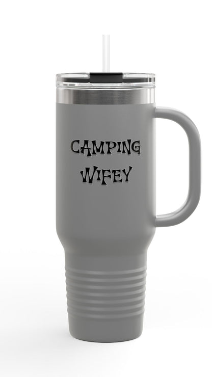 Camping Wifey Insulated Travel Mug 40oz
