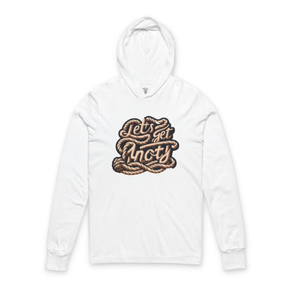 Unisex Hooded Long Sleeve Tee Let's Get Knotty Bella+Canvas 3512