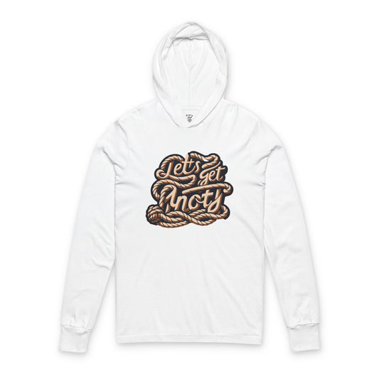 Unisex Hooded Long Sleeve Tee Let's Get Knotty Bella+Canvas 3512