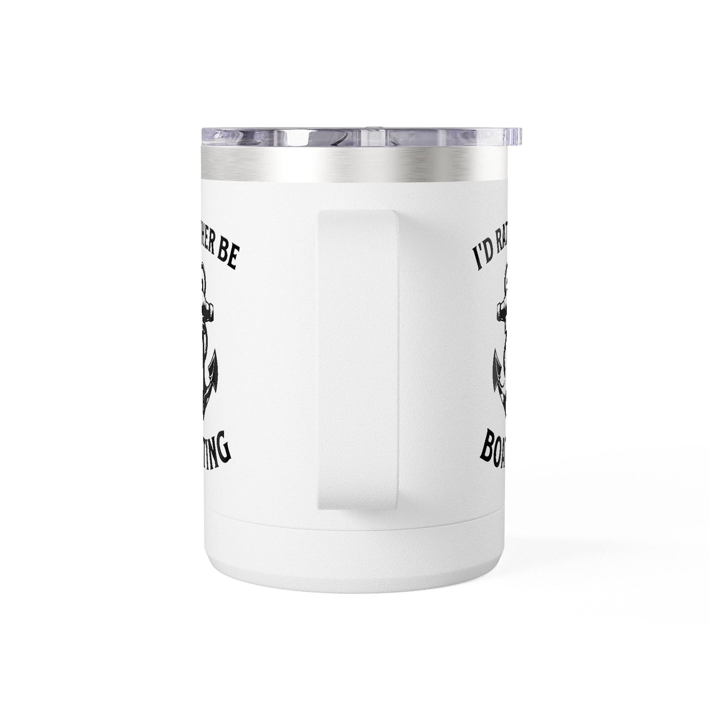 I'd Rather Be Boating 15oz Travel Mug Multiple Colors
