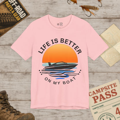 Life is Better On My Boat Unisex Jersey Tee Bella Canvas 3001
