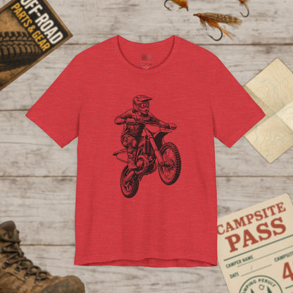 Motocross Dirt Bike Rider Tee — Off-Road Motorcross Graphic T-Shirt
