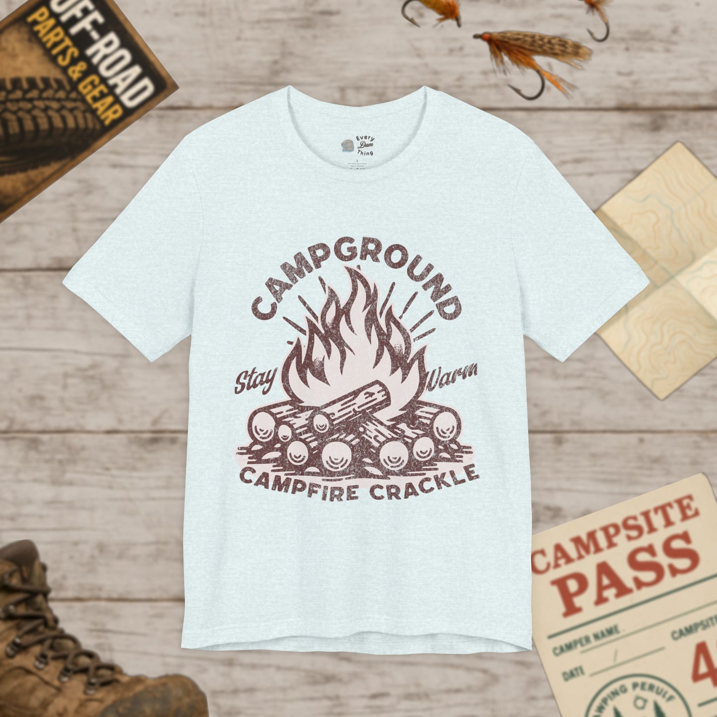 Campfire Vibes Unisex T-Shirt | Stay Warm Tee Bella Canvas 3001