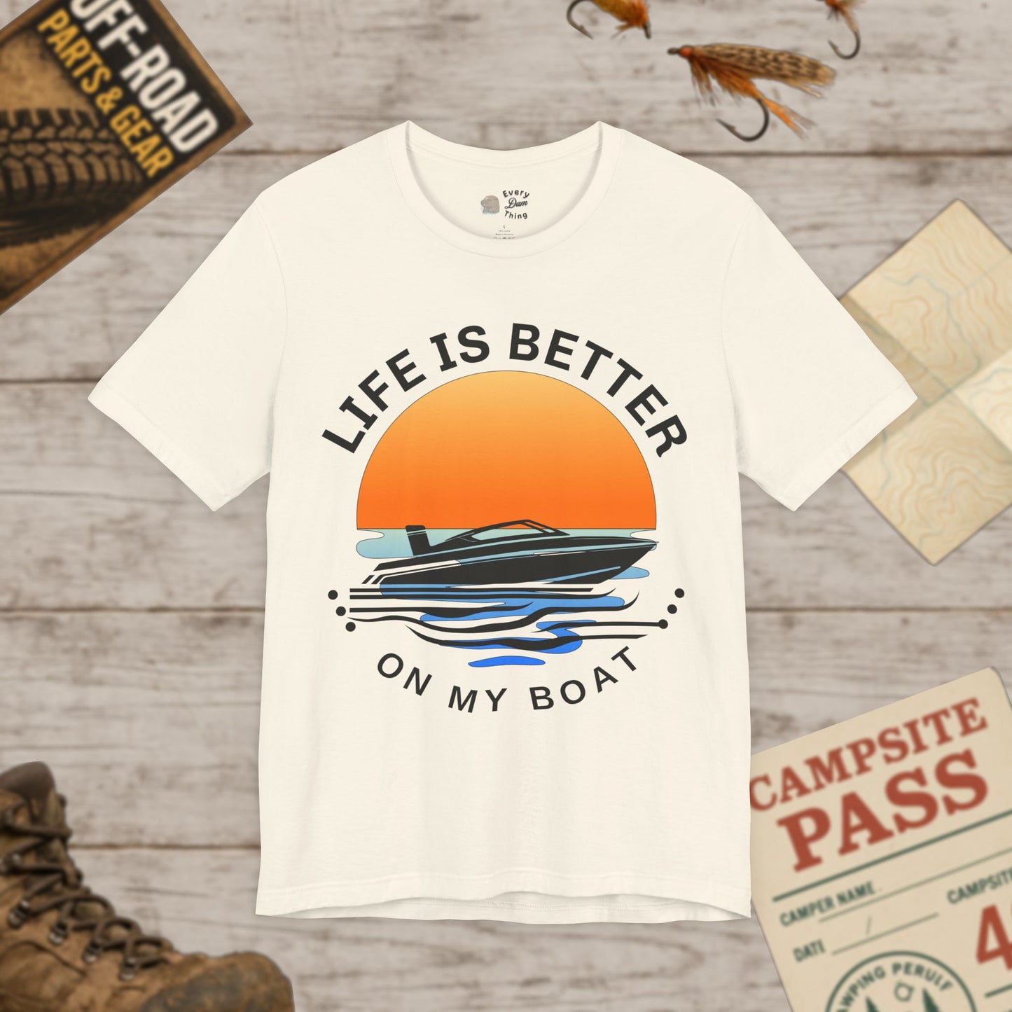 Life is Better On My Boat Unisex Jersey Tee Bella Canvas 3001
