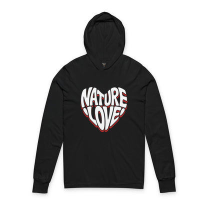 Nature Love Unisex Hooded Long Sleeve Tee Bella+Canvas 3512