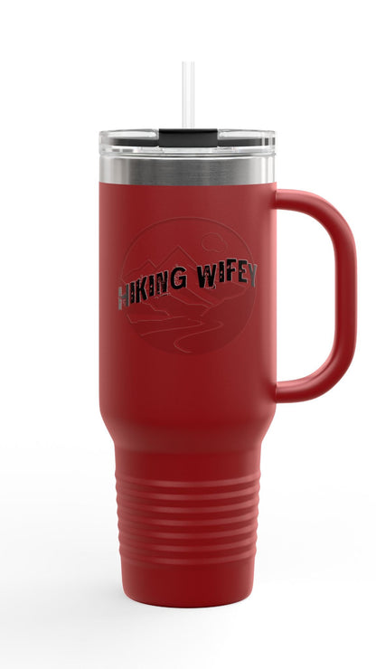 Hiking Wifey Insulated Travel Mug Tumbler 40oz