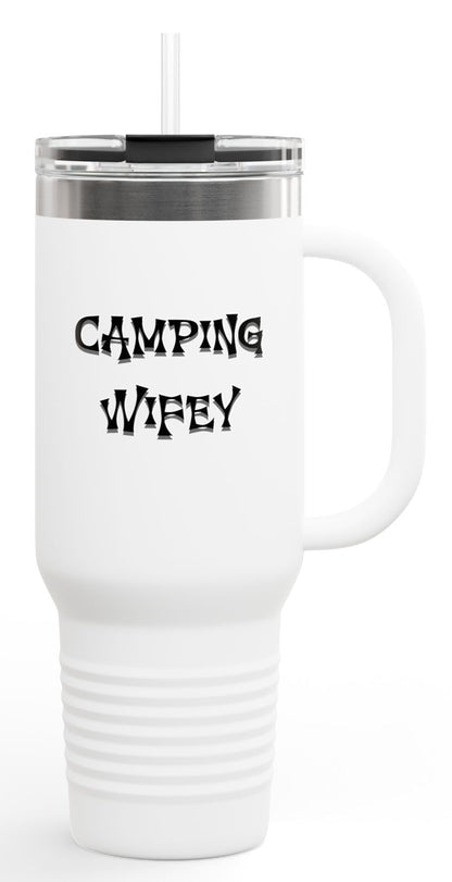 Camping Wifey Insulated Travel Mug 40oz