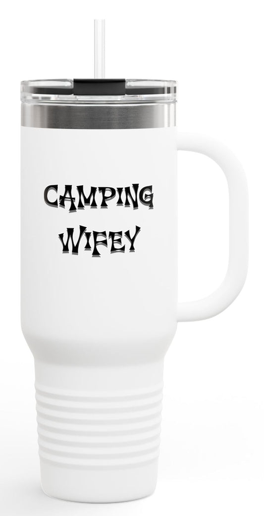 Camping Wifey Insulated Travel Mug 40oz