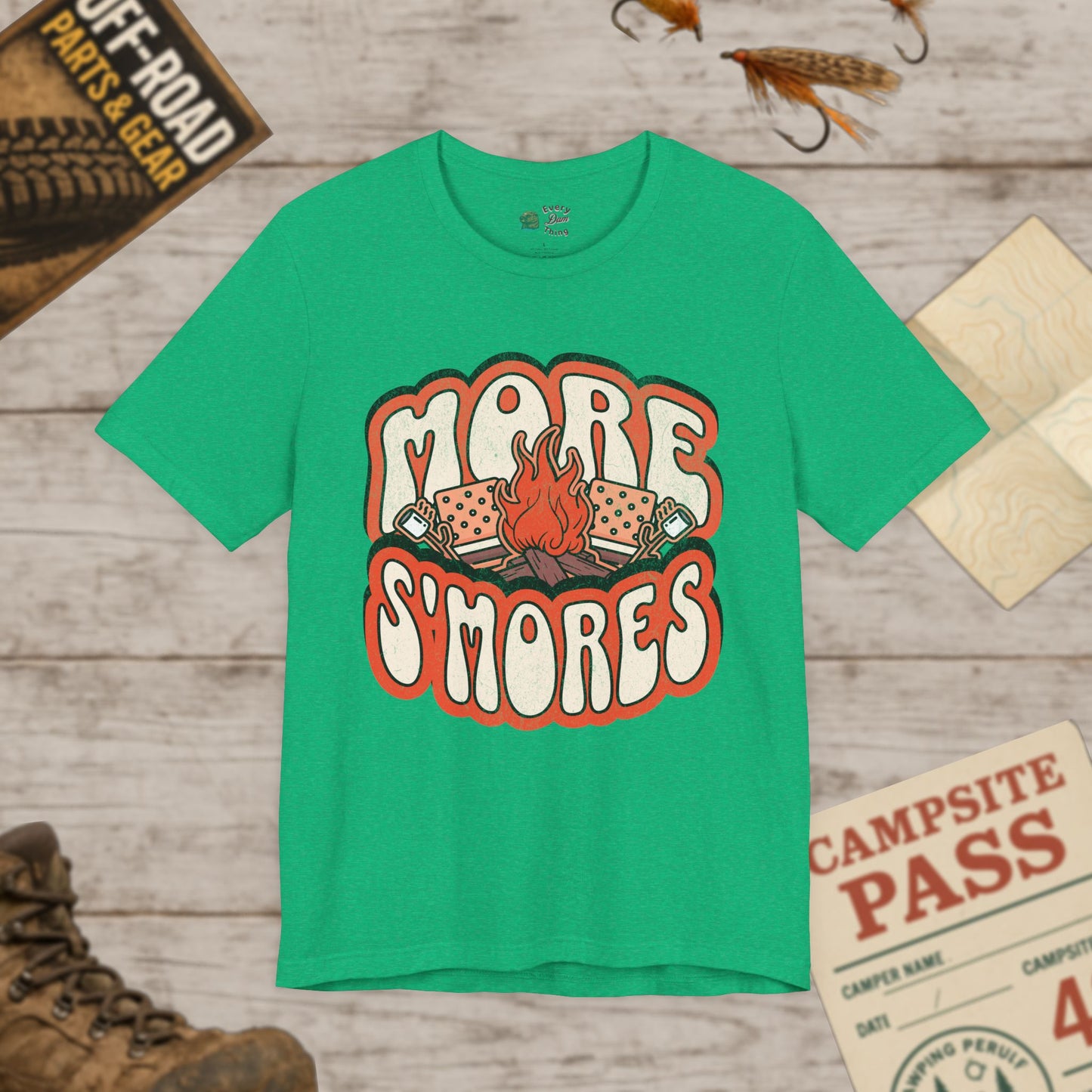 more s'mores Themed Unisex Tee, Campfire Shirt, Bella Canvas 3001
