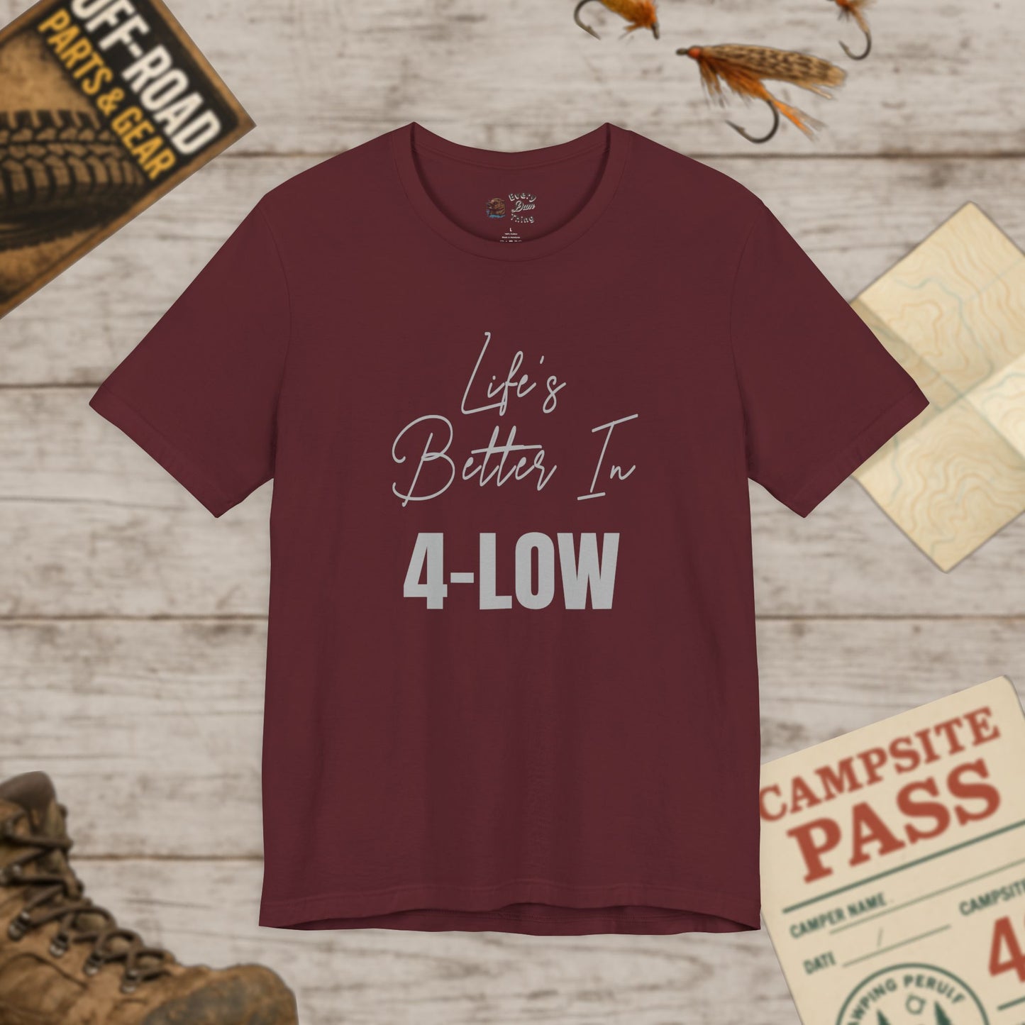 Life's Better In 4-Low Unisex Tee Casual Comfort Bella Canvas 3001