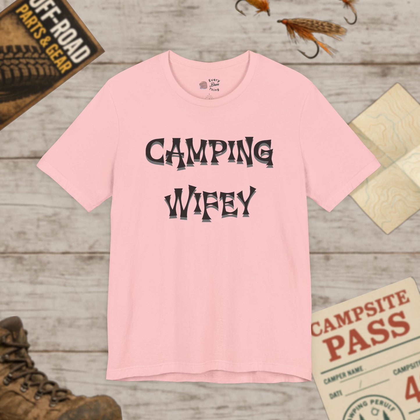 Camping Wifey Unisex Jersey Tee Bella Canvas 3001